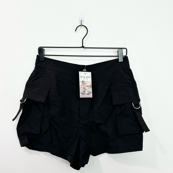 Halara High Waisted Button Zipper Flap Pocket Casual Cargo Shorts 3'' large - Picture 2 of 7